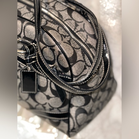 Coach black monogram shoulder bag - Picture 4 of 16